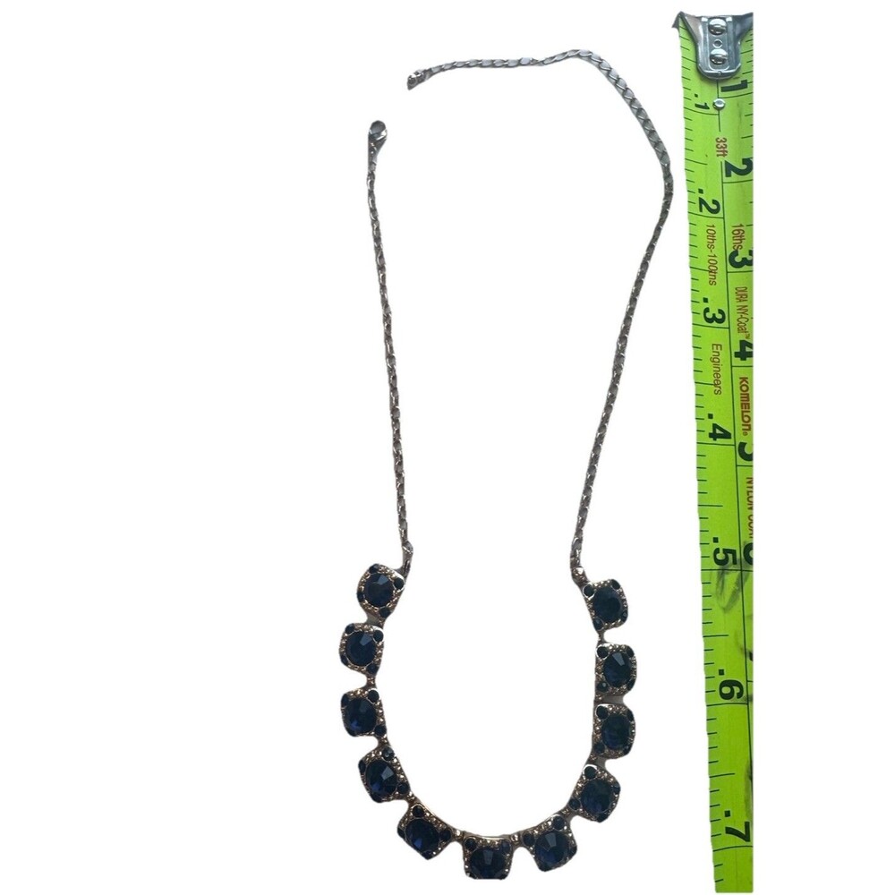 Vintage Necklace Sapphire-like Blue & Black Colored Stones - Picture 12 of 13